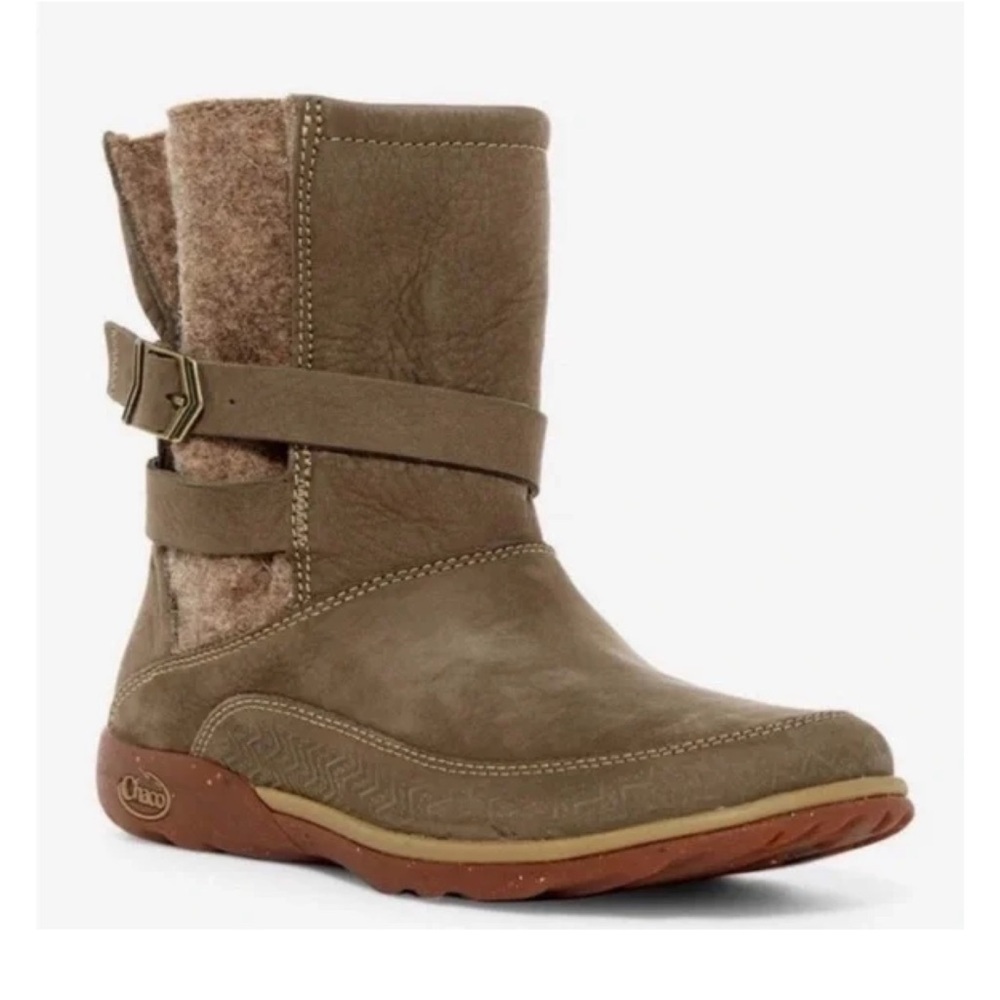 Chaco Hopi leather wool lined leather winter Boots sandstone 7.5